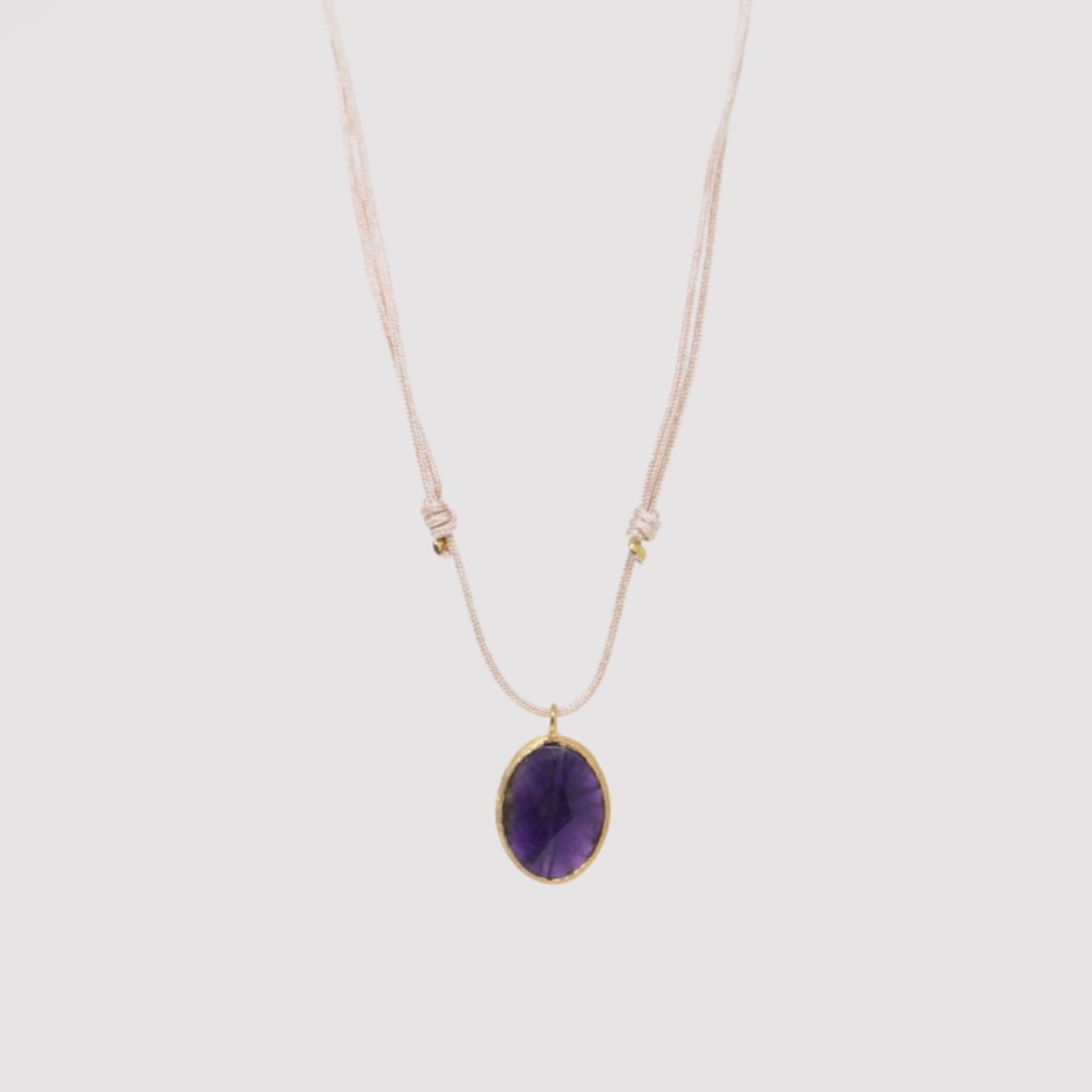 Adjustable Amethyst Necklace